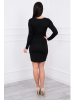 Suknelė su V formos iškirpte (Juodos spalvos)