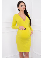 Suknelė su V formos iškirpte nėščiosioms (Kivio spalvos)