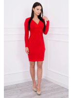 Suknelė su V formos iškirpte nėščiosioms (Raudonos spalvos)