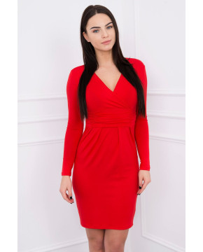 Suknelė su V formos iškirpte nėščiosioms (Raudonos spalvos) Suknelė su V formos iškirpte nėščiosioms (Raudonos spalvos)