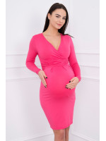 Suknelė su V formos iškirpte nėščiosioms (Fuksijos spalvos)