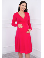 Suknelė su lengvai aptemta zona po krūtine (Fuksijos)