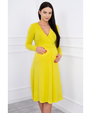 Suknelė su lengvai aptemta zona po krūtine (Kivio spalva) Suknelė su lengvai aptemta zona po krūtine (Kivio spalva)