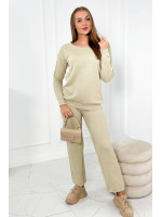 Palaidinės ir kelnių kostiumėlis (smėlio)