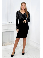 Proginė suknelė su blizgučiu (juodos spalvos)