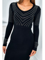 Proginė suknelė su blizgučiu (juodos spalvos)