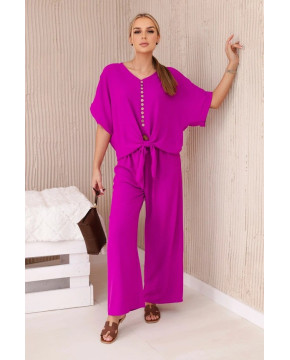 Palaidinės ir kelnių kostiumas moterims (fuksijos) Palaidinės ir kelnių kostiumas moterims (fuksijos)