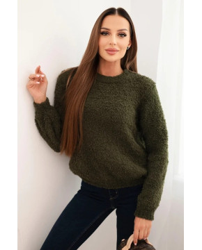 Moteriškas megztinis su mohera (Chaki)