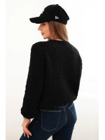 Moteriškas megztinis su mohera (Juodas)