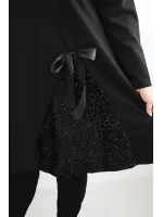 Šventinė plus size dydžio suknelė (Juoda)