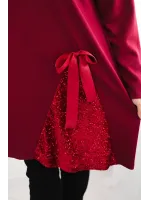 Šventinė plus size dydžio suknelė (Bordo)