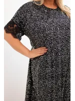 Plus Size dydžio suknelė su blizgučiais (Sidabrinė)