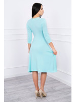 Suknelė su iškirpte nėščiosioms su 3/4 rankovėmis (Mėtos spalvos)