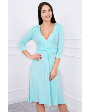 Suknelė su iškirpte nėščiosioms su 3/4 rankovėmis (Mėtos spalvos) Suknelė su iškirpte nėščiosioms su 3/4 rankovėmis (Mėtos spalvos)