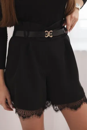 Puošnūs moteriški šortai (juodi)