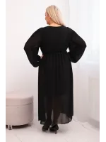 Ilga plus size dydžio suknelė (juoda)