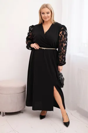 Elegantiška ilga plus size dydžio suknelė