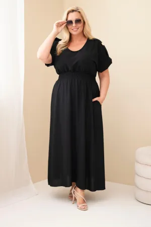 Vasarinė plus size dydžio suknelė (juoda)