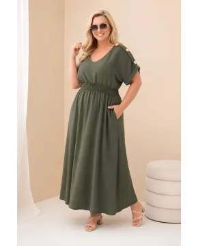 Vasarinė plus size dydžio suknelė (chaki)