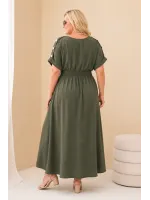 Vasarinė plus size dydžio suknelė (chaki)