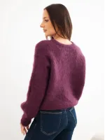 Moteriškas megztinis su 80% moheros (slyvų)