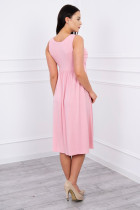 Suknelė su raišteliu nėščiosioms (Šviesiai rožinės spalvos)