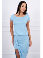 Ilga asimetriška suknelė (Šviesiai mėlyna)