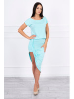 Proginė asimetriška suknelė (Mėtos spalvos)