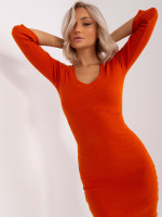 Aptempta suknelė moterims Rue Paris (oranžinės spalvos)