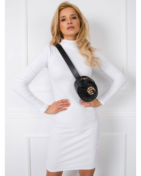 Suknelė aukštu kaklu Rue Paris (baltos spalvos)