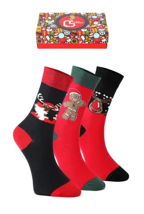 Kalėdinės kojinės dėžutėje (3 vnt.)