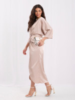 Elegantiška kimono stiliaus suknelė (smėlio)