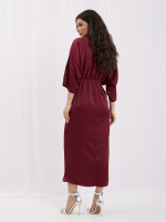 Elegantiška kimono stiliaus suknelė (bordo)