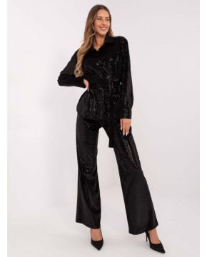 Puošnus laisvalaikio kostiumas moterims (juodas)