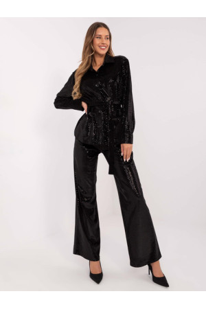 Puošnus laisvalaikio kostiumas moterims (juodas)