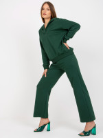 Sportinio stiliaus laisvalaikio kostiumėlis su gobtuvu (žalios spalvos)