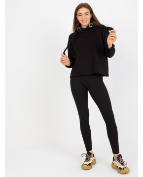 2 dalių moteriškas sportinis kostiumėlis (Juodos spalvos)