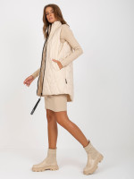 Dygsniuota liemenė be kapišono Rue Paris (Smėlio spalvos)