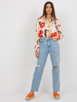 Satino marškiniai su ornamentais Lakert (balti)