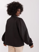 Marškiniai moterims pūstomis rankovėmis Lakert (juodi)