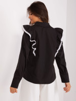 Medvilnės marškiniai moterims Lakert (juodi)