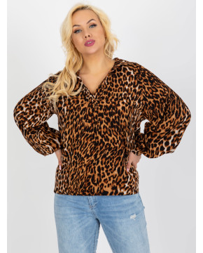 Plus size dydžio palaidinė su leopardo raštais