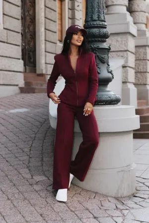 Švarkelio ir kelnių kostiumėlis (bordo)
