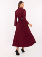 Elegantiška maxi suknelė moterims su dirželiu (bordo)