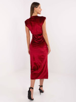 Elegantiška maxi suknelė moterims su blizgučiais (bordo)