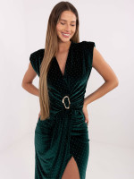 Elegantiška maxi suknelė moterims su blizgučiais (žalia)