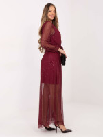 Šventinė maxi suknelė moterims (bordo)