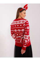 Kalėdinis megztinis moterims Sublevel (Raudonas)