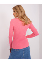 Klasikinis megztinis moterims (rožinės spalvos)