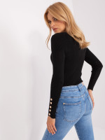 Klasikinis megztinis moterims (juodos spalvos)